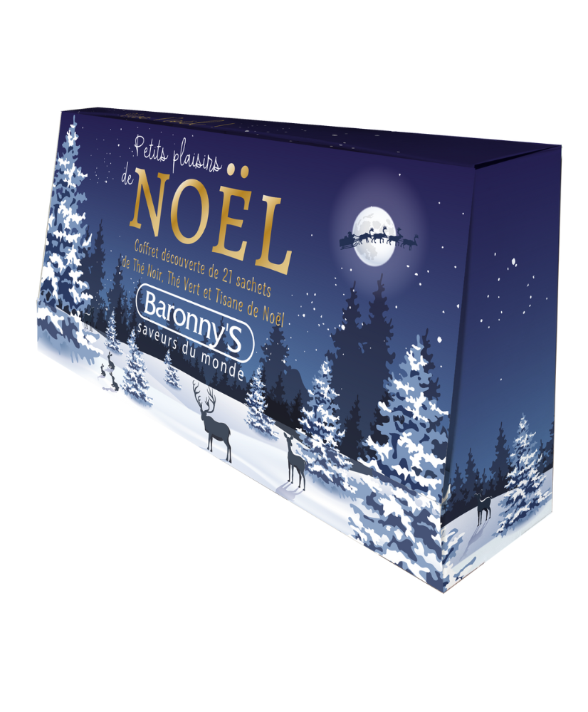 Coffret Petits Plaisirs de Noël - 21 thés noirs, verts & tisanes
