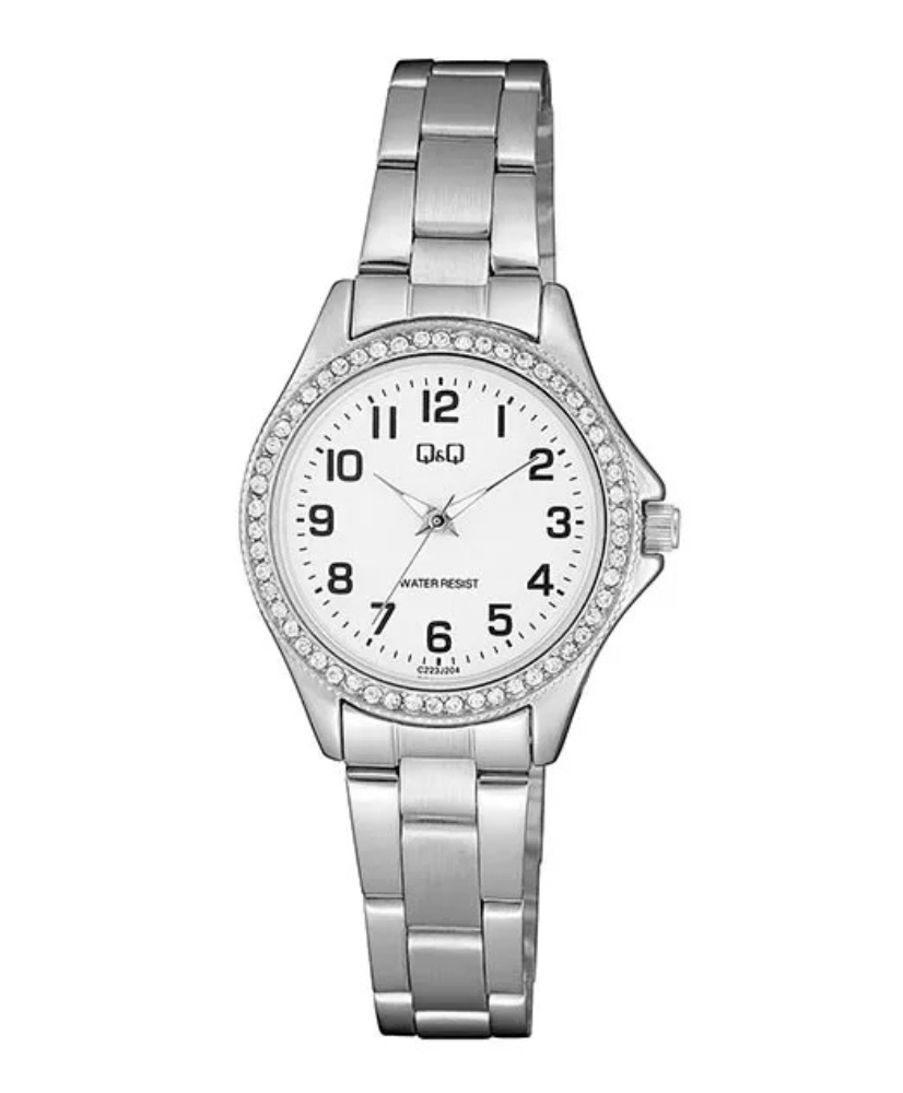 Montre Q&Q quartz femme acier strass