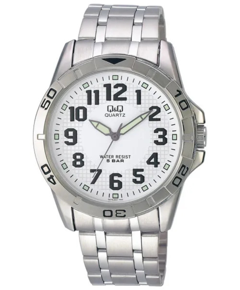Montre q&q quartz acier