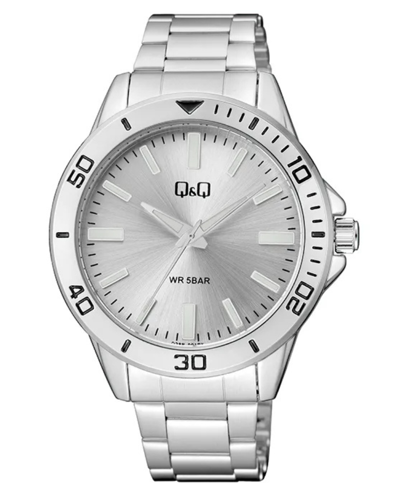 Montre q&q quartz acier