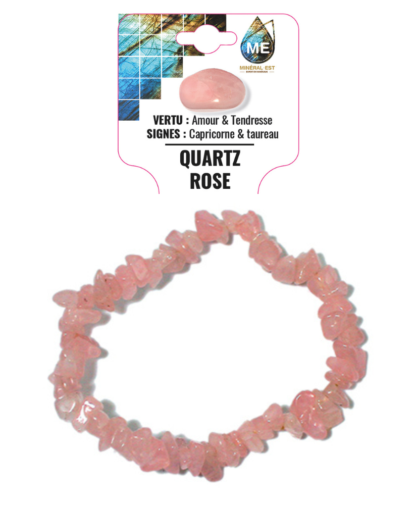 Bracelet baroque - Quartz rose