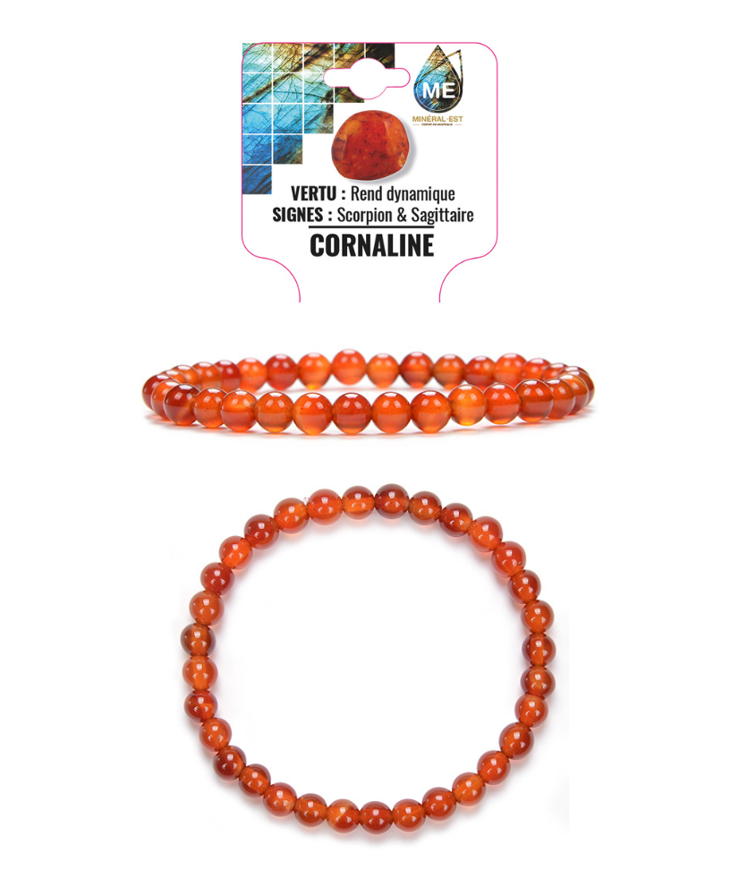 Bracelet boule - Cornaline