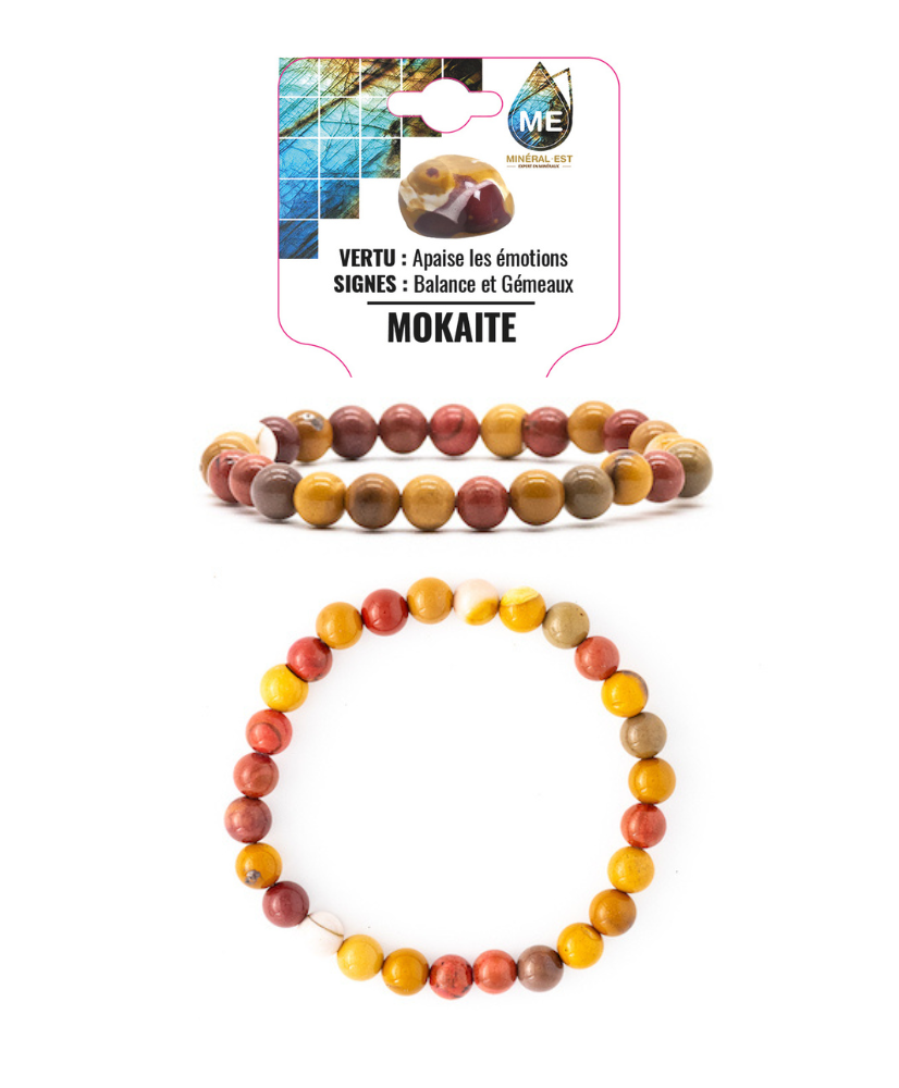Bracelet boule - Mokaïte