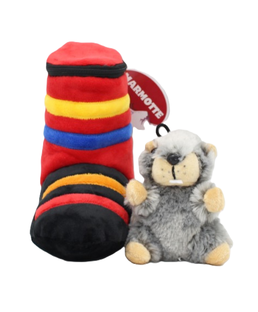 Peluche Marmotte Chaussure de ski
