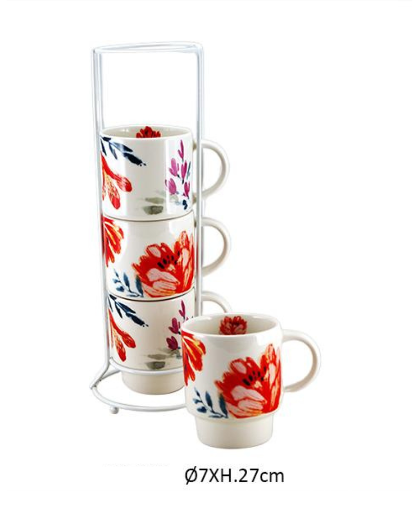 Set 4 mugs CAMELIA