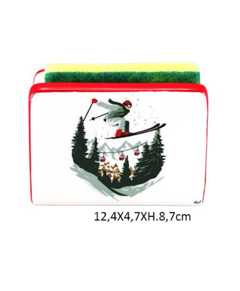Porte éponge altitude skieur