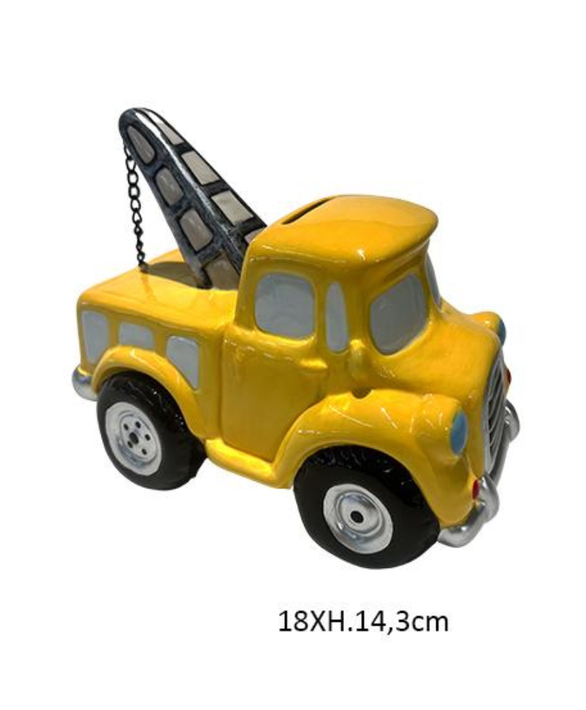 Tirelire depanneuse jaune