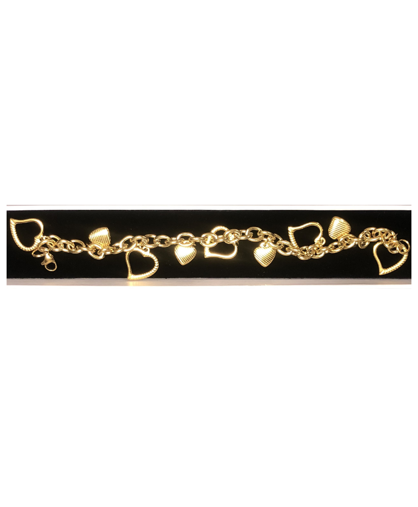 Bracelet doré coeur