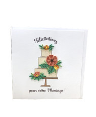 Carte Les Petits Pétales 3D - Félicitations pour votre Mariage