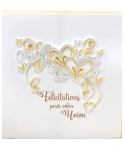 Carte les petits pétales 3D - félicitations pour votre mariage