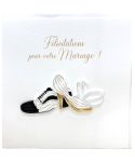 Carte les petits pétales 3D - chaussure mariage