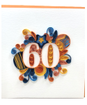 Carte Les Petits Pétales 3D - 60 ans