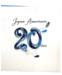 Carte Les Petits Pétales 3D - 20 ans