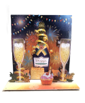 Carte carrée magique 3D - coupe de champagne
