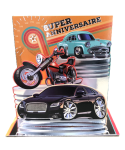Carte carrée magique 3D - super anniversaire