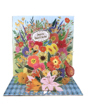 Carte carrée magique 3D - joyeux anniversaire