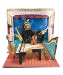 Carte carrée magique 3D - musique piano