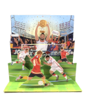 Carte carrée magique 3D - joyeux anniversaire foot