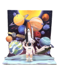 Carte carrée magique 3D - astronaute espace