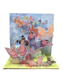 Carte carrée magique 3D - papillons
