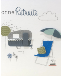 Carte charmed strass - bonne retraite