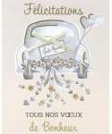 Carte charmed strass - tous nos voeux de bonheur
