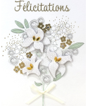 Carte charmed strass - Félicitations