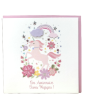 Carte charmed strass - Bon anniversaire bisous magiques