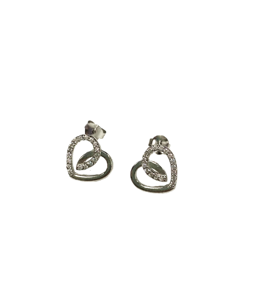 Boucles d'oreille cœurs argent 925