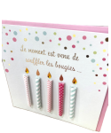 Carte charmed strass - affectueuses pensées pour ton anniversaire