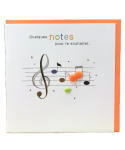Carte charmed strass - quelques notes pour te souhaiter