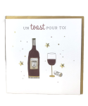 Carte charmed strass - un toast pour toi