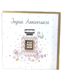 Carte charmed strass - joyeux anniversaire à la plus jolie