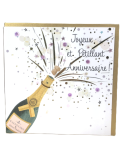 Carte charmed strass - joyeux et petillant anniversaire