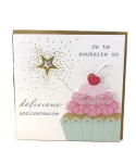 Carte charmed strass - Délicieux anniversaire