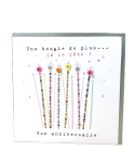 Carte charmed strass - Une bougie de plus ça se fête